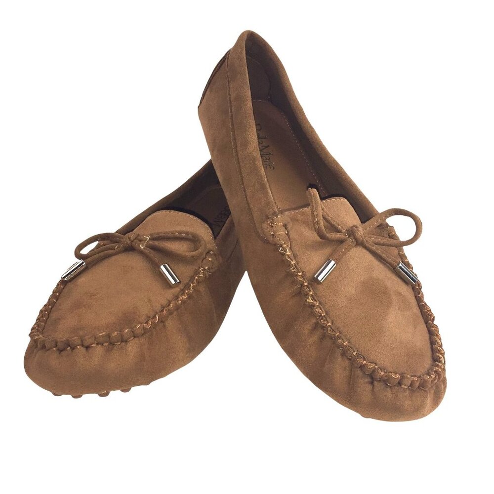 Bella Marie Mula Womens Tan Suede Mocassins US sz 10 New in Box!